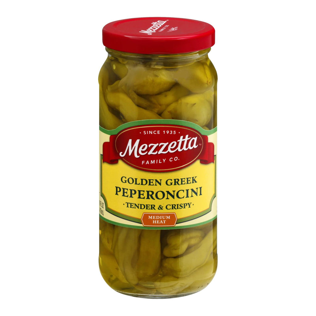 Mezzetta Greek Pepperoncini - Case Of 6 - 16 Fl Oz. - Lakehouse Foods
