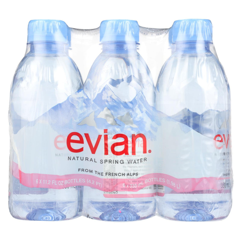 Evians Spring Water Spring Water - Natural - Case Of 4 - 6-11.2fl Oz - Lakehouse Foods