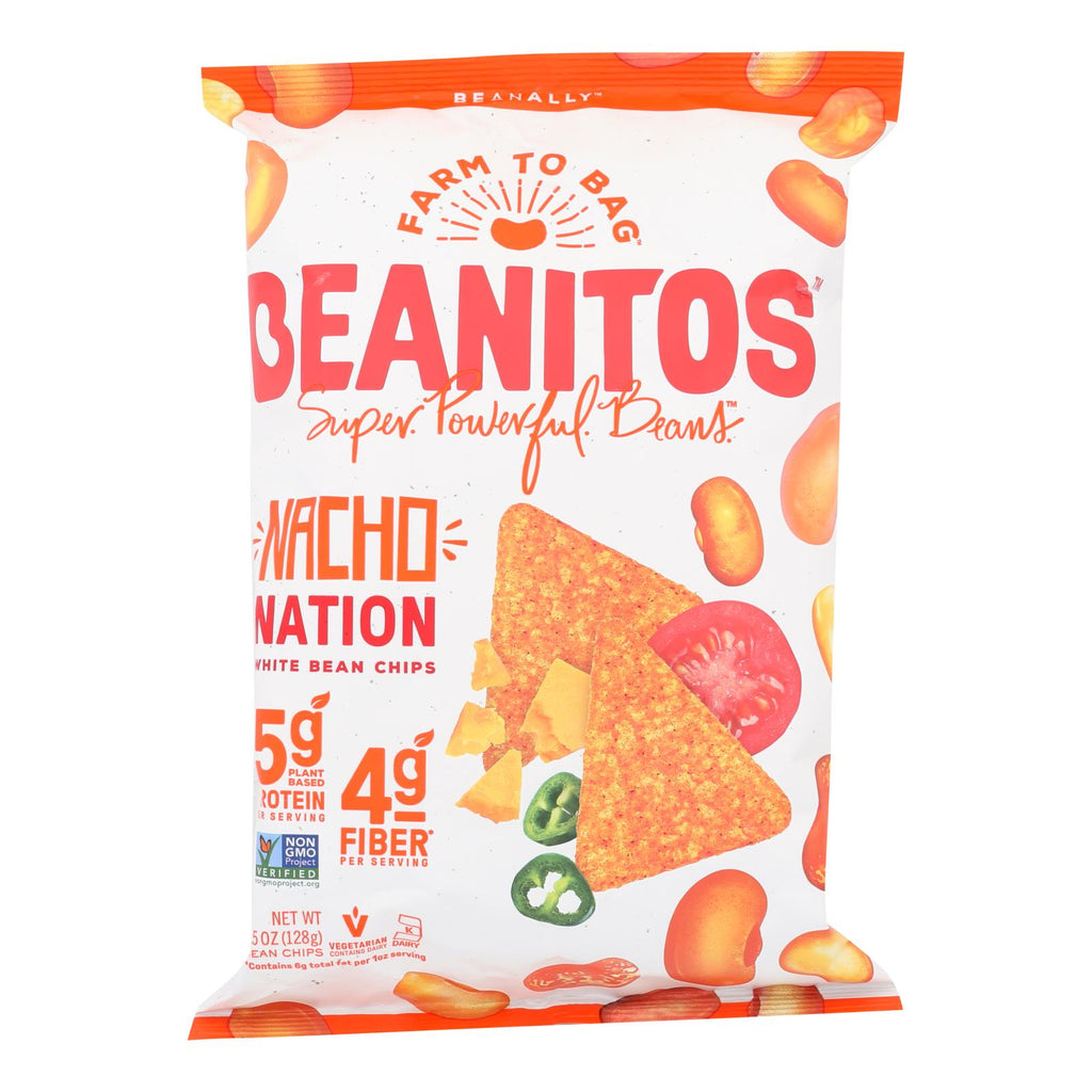 Beanitos - White Bean Chips - Nacho Nation - Case Of 6 - 4.5 Oz. - Lakehouse Foods