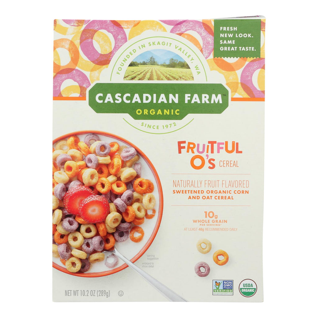 Cascadian Farm Organic Cereal - Fruitful Os - Case Of 10 - 10.2 Oz - Lakehouse Foods