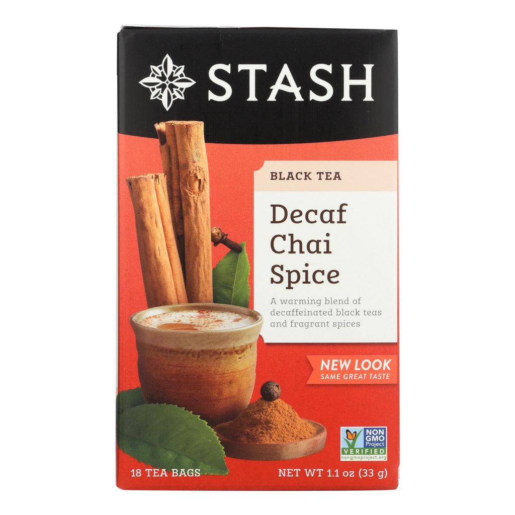 Stash Tea - Tea Decaf Chai Spice - Case Of 6 - 18 Ct - Lakehouse Foods