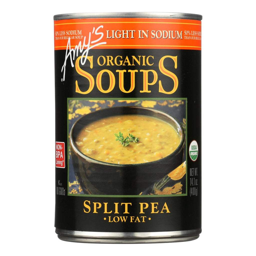 Amy's - Organic Low Salt Split Pea Soup - Case Of 12 - 14.1 Oz - Lakehouse Foods