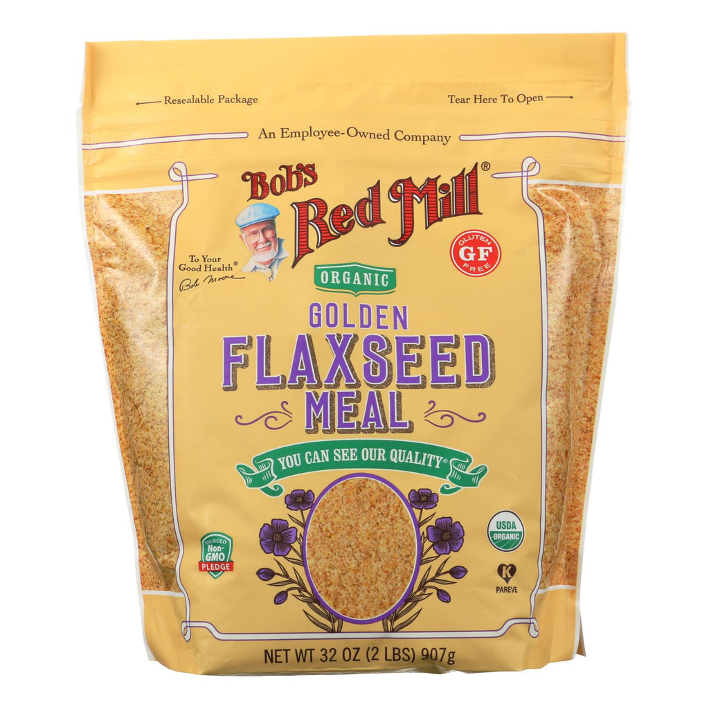 Bob's Red Mill - Organic Flaxseed Meal - Golden - Case Of 4 - 32 Oz - Lakehouse Foods