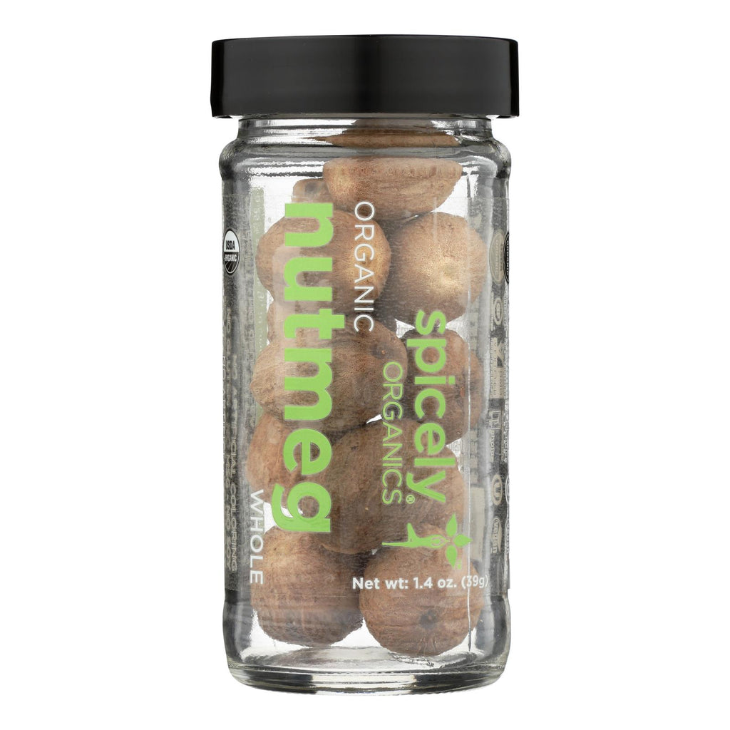 Spicely Organics - Organic Nutmeg - Whole - Case Of 3 - 1.4 Oz. - Lakehouse Foods