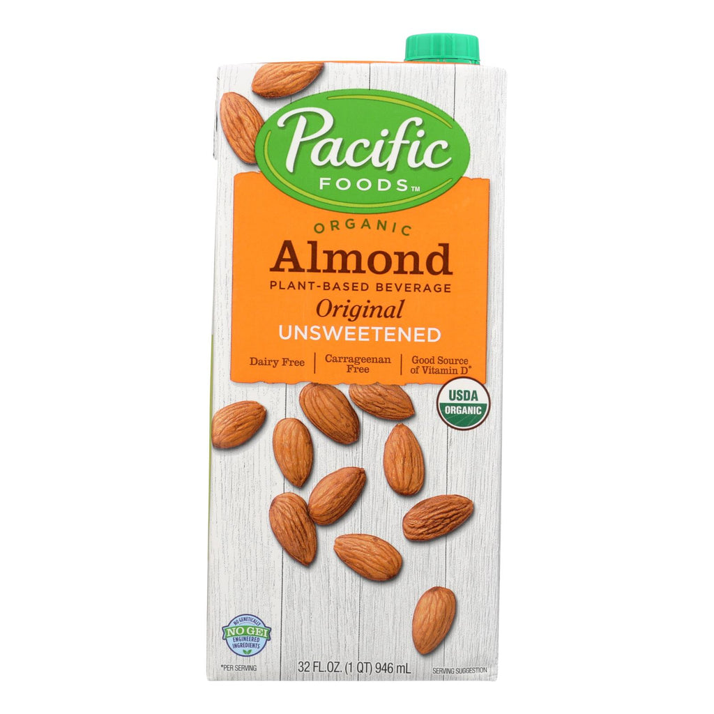 Pacific Natural Foods Almond Original - Unsweetened - Case Of 12 - 32 Fl Oz. - Lakehouse Foods