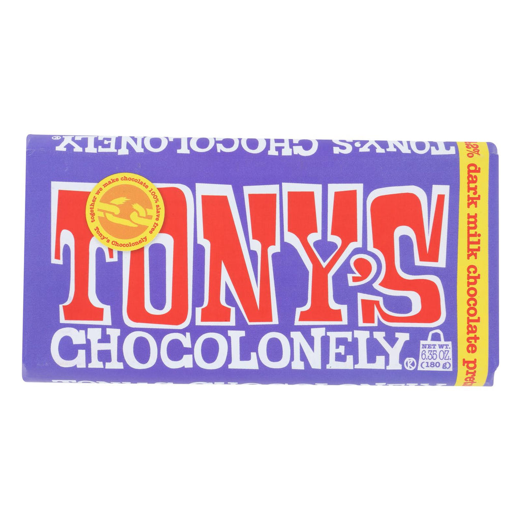 Tony's Chocolonely - Bar Chocolate Dk Pretzl Toffee - Case Of 15 - 6.35 Oz - Lakehouse Foods