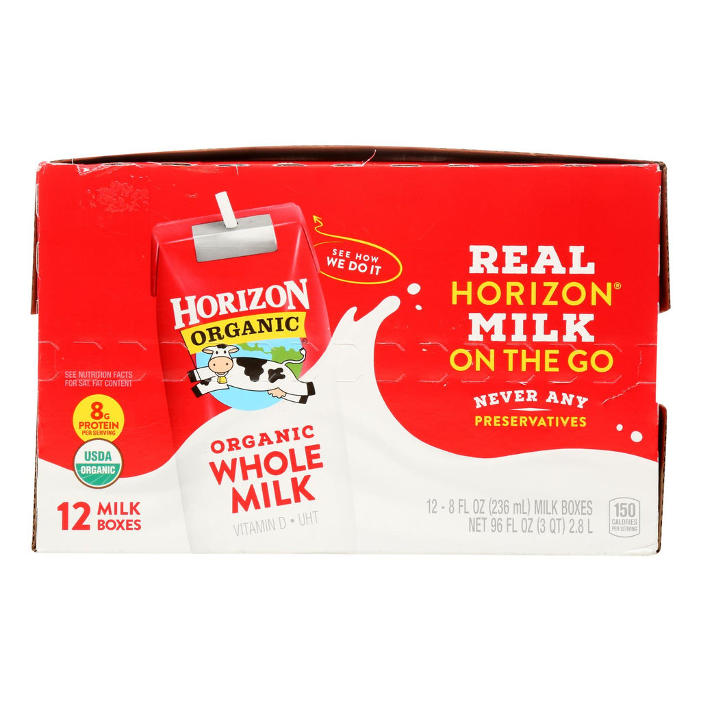 Horizon Organic Dairy - Milk Asptc Plain Whole - 1 Each - 12-8 Fz - Lakehouse Foods