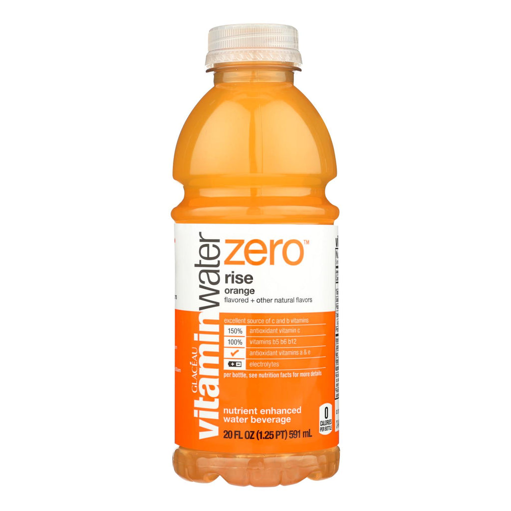 Glaceau Vitamin Water Zero, Rise Orange  - Case Of 12 - 20 Fz - Lakehouse Foods