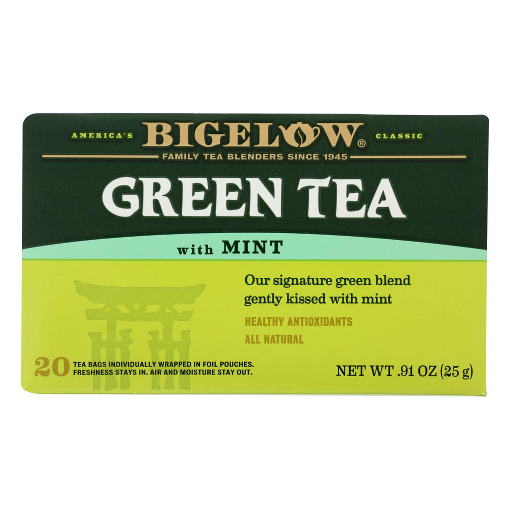 Bigelow Tea Green Tea - With Mint - Case Of 6 - 20 Bag - Lakehouse Foods