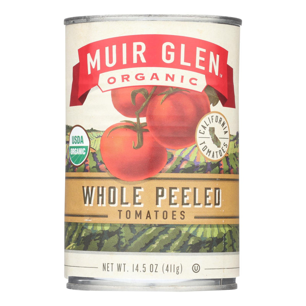 Muir Glen Whole Peeled Tomatoes - Tomatoes - Case Of 12 - 14.5 Oz. - Lakehouse Foods