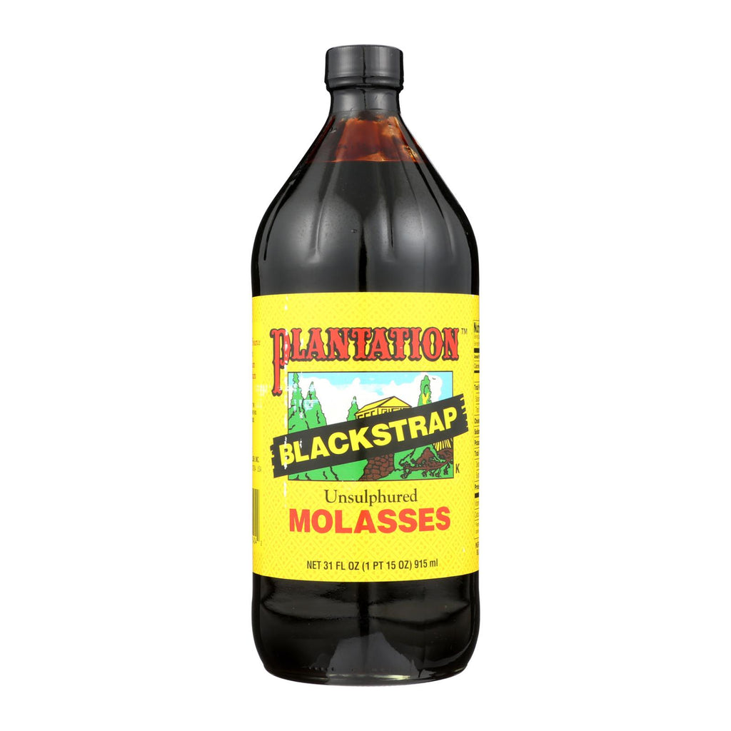 Plantation Blackstrap Molasses Syrup - Unsulphured - Case Of 12 - 31 Fl Oz. - Lakehouse Foods