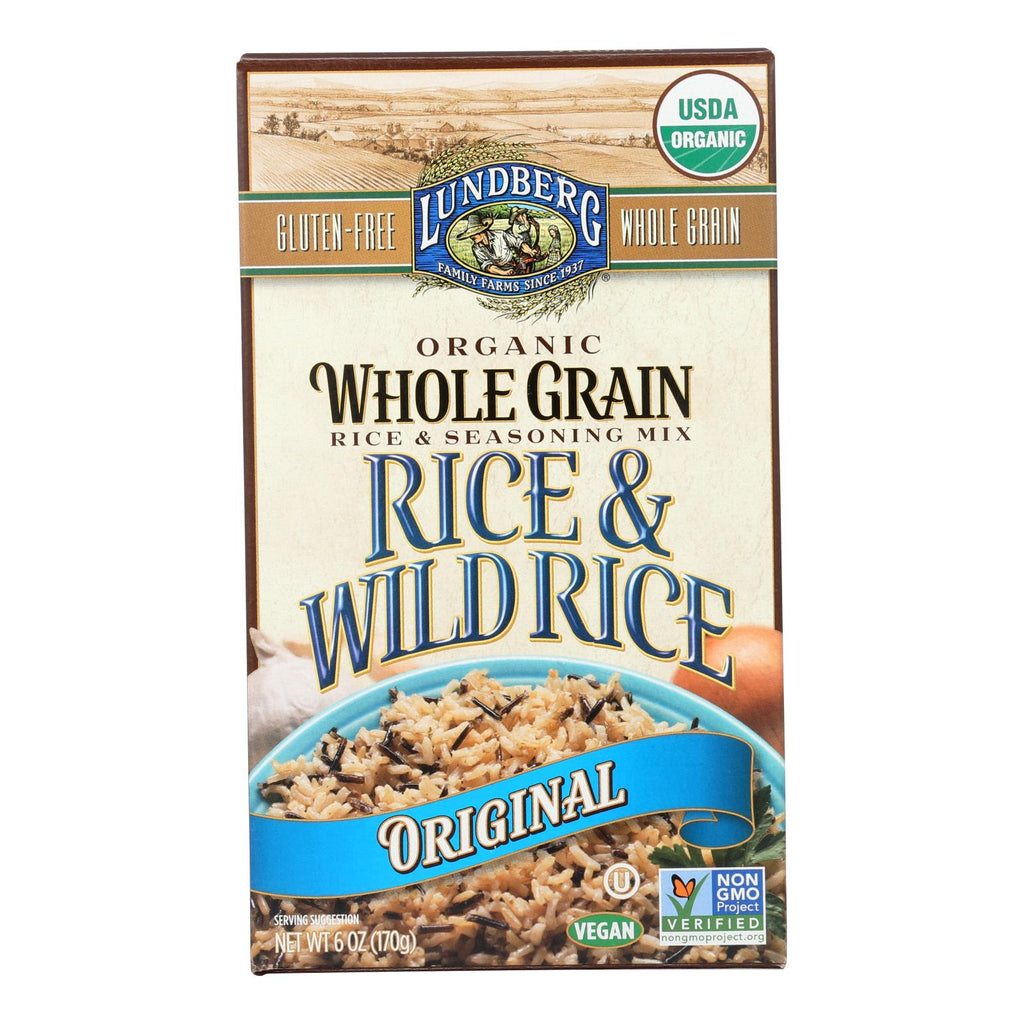 Lundberg Family Farms Organic Whole Grain Original Wild Rice - Case Of 6 - 6 Oz. - Lakehouse Foods