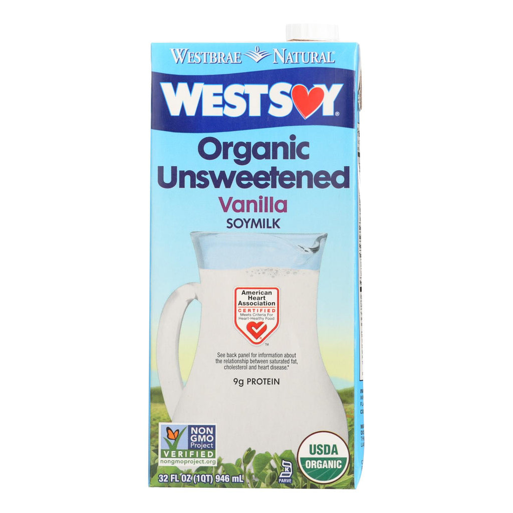 Westsoy Organic Vanilla - Unsweetened - Case Of 12 - 32 Fl Oz. - Lakehouse Foods