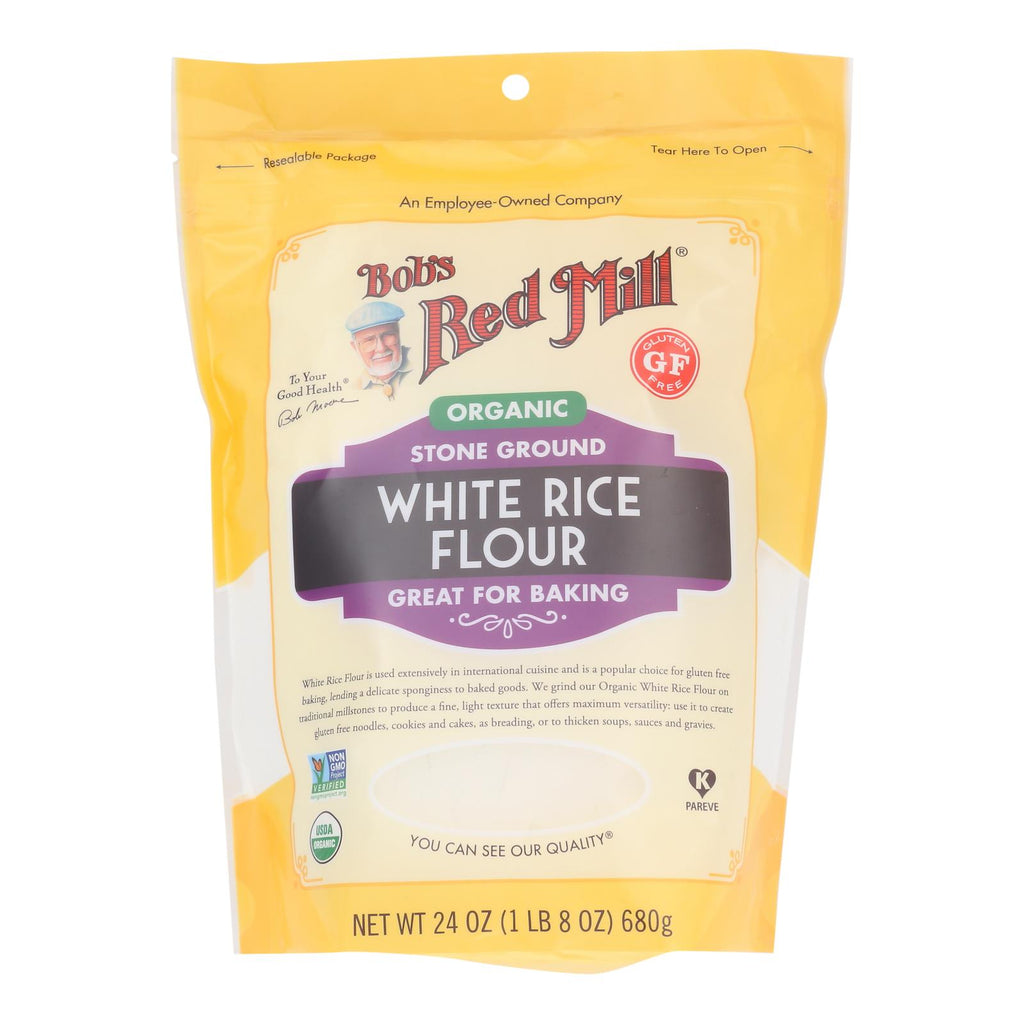 Bob's Red Mill - Flour White Rice - Case Of 4 - 24 Oz - Lakehouse Foods