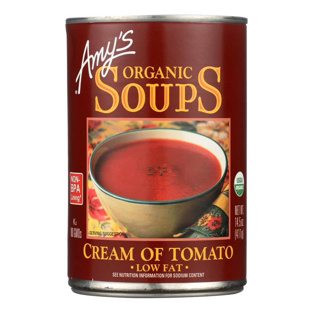 Amy's - Organic Low Fat Cream Of Tomato Soup - Case Of 12 - 14.5 Oz - Lakehouse Foods