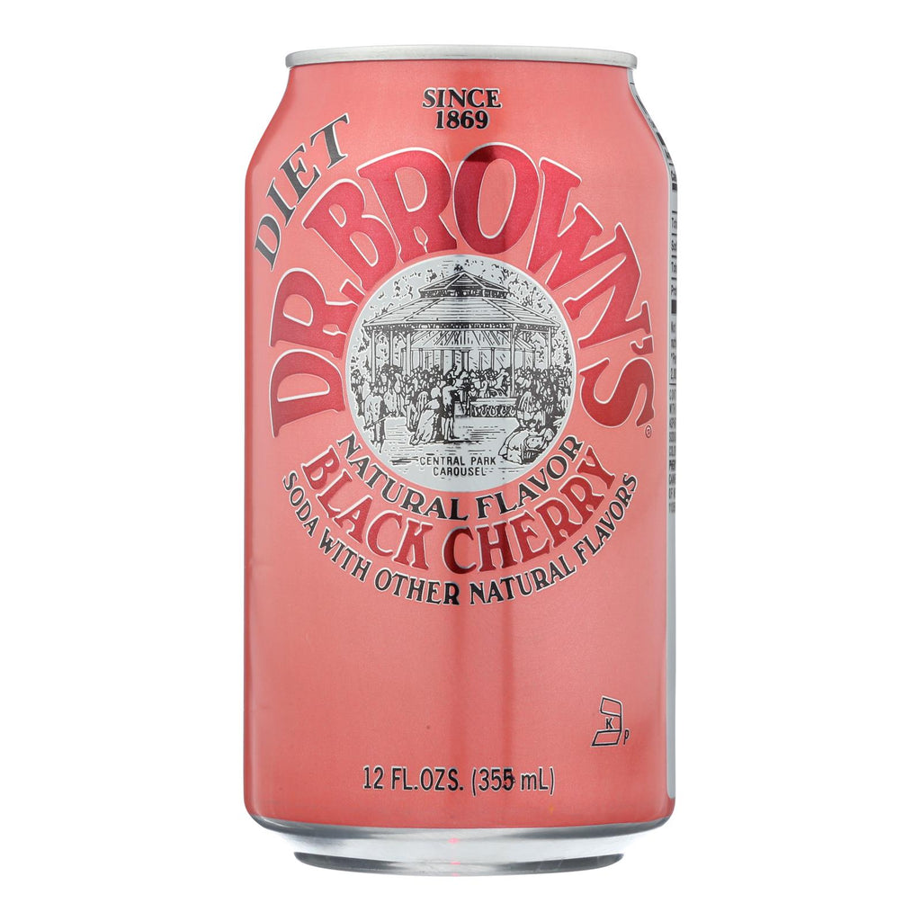 Dr. Brown - Soda Black Cherry Diet - Case Of 4 - 6-12 Fz - Lakehouse Foods