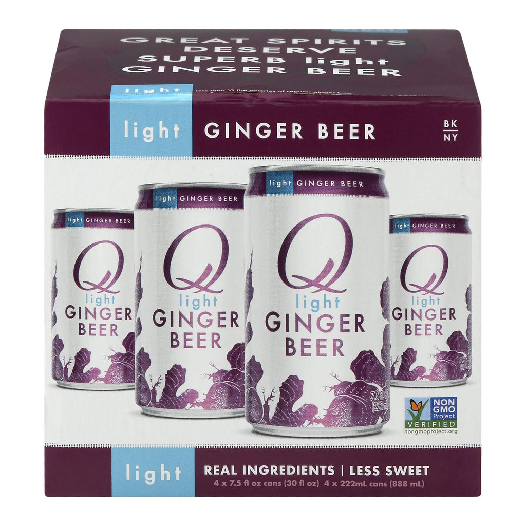 Q Drinks - Ginger Beer Light - Case Of 6 - 4-7.5 Fz - Lakehouse Foods