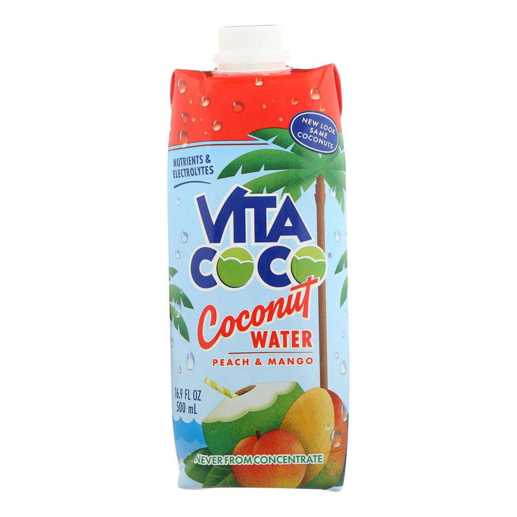 Vita Coco Coconut Water - Peach And Mango - Case Of 12 - 500 Ml - Lakehouse Foods