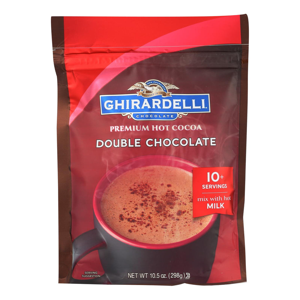 Ghirardelli Hot Cocoa - Premium - Double Chocolate - 10.5 Oz - Case Of 6 - Lakehouse Foods