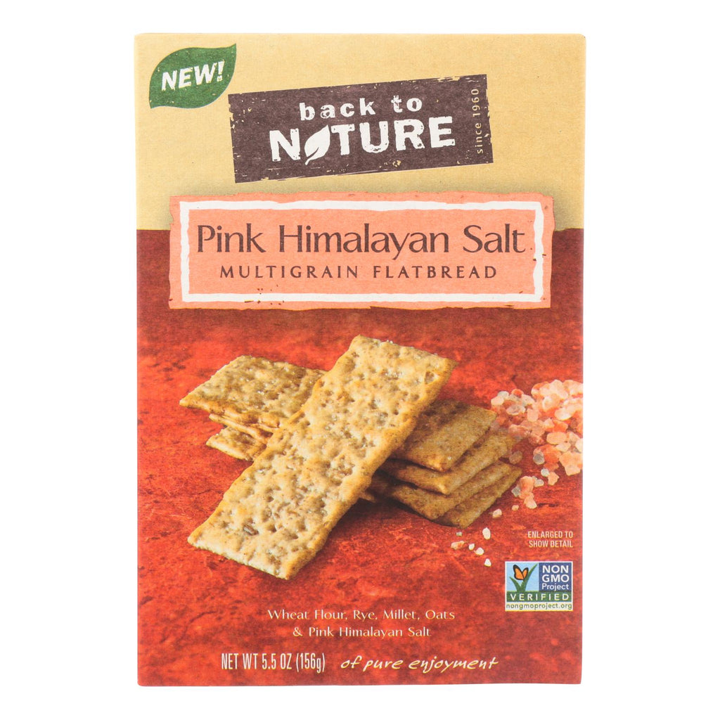Back To Nature Multigrain Flatbread - Pink Himalayan Salt - Case Of 6 - 5.5 Oz - Lakehouse Foods