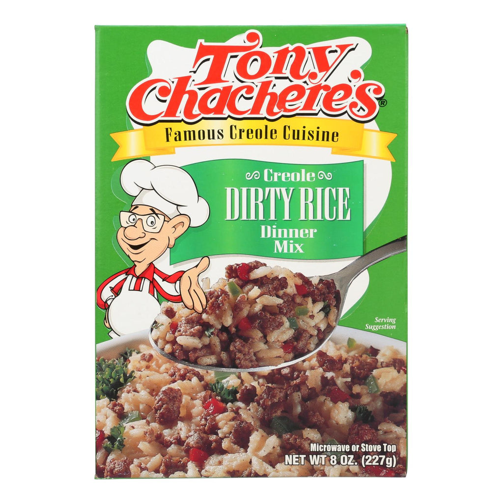 Tony Chachere's Creole Dirty Rice Dinner Mix - Case Of 12 - 8 Oz - Lakehouse Foods