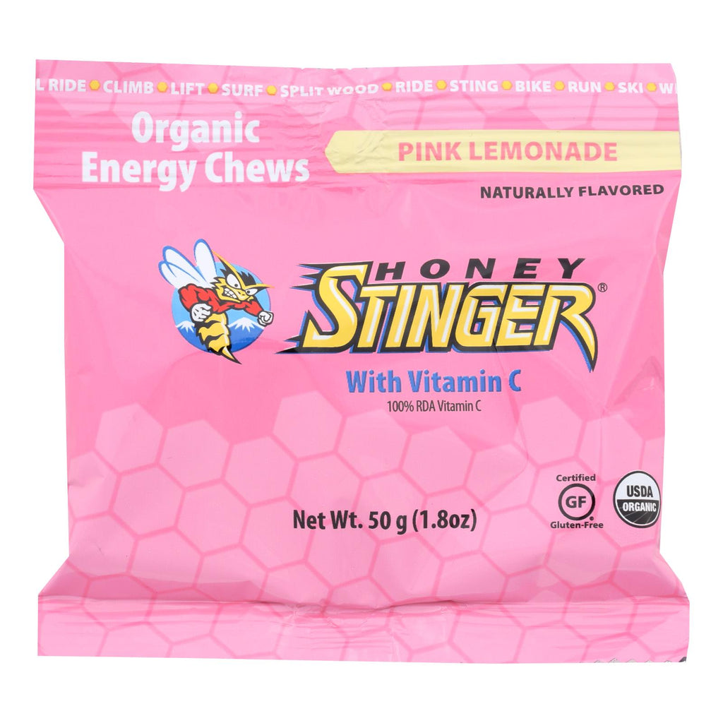 Honey Stinger Energy Chews - Pink Lemonade - Case Of 12 - 1.8 Oz. - Lakehouse Foods
