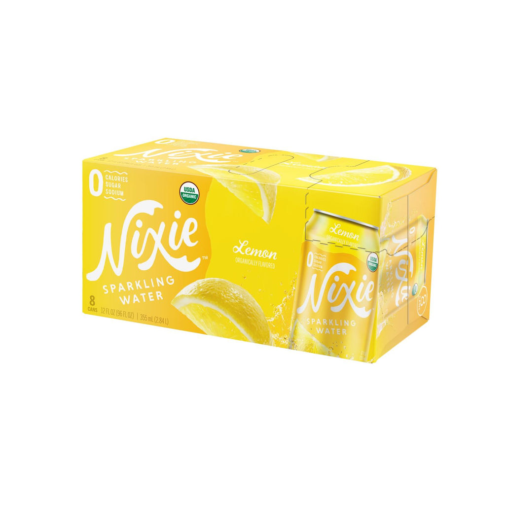 Nixie Sparkling Water - Sparkling Water Lemon - Case Of 3 - 8-12 Fz - Lakehouse Foods