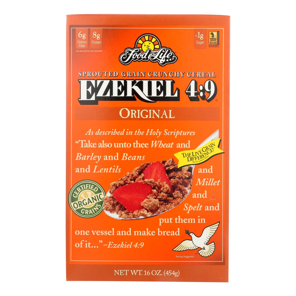 Food For Life Baking Co. Cereal - Organic - Ezekiel 4-9 - Sprouted Whole Grain - Original - 16 Oz - Case Of 6 - Lakehouse Foods