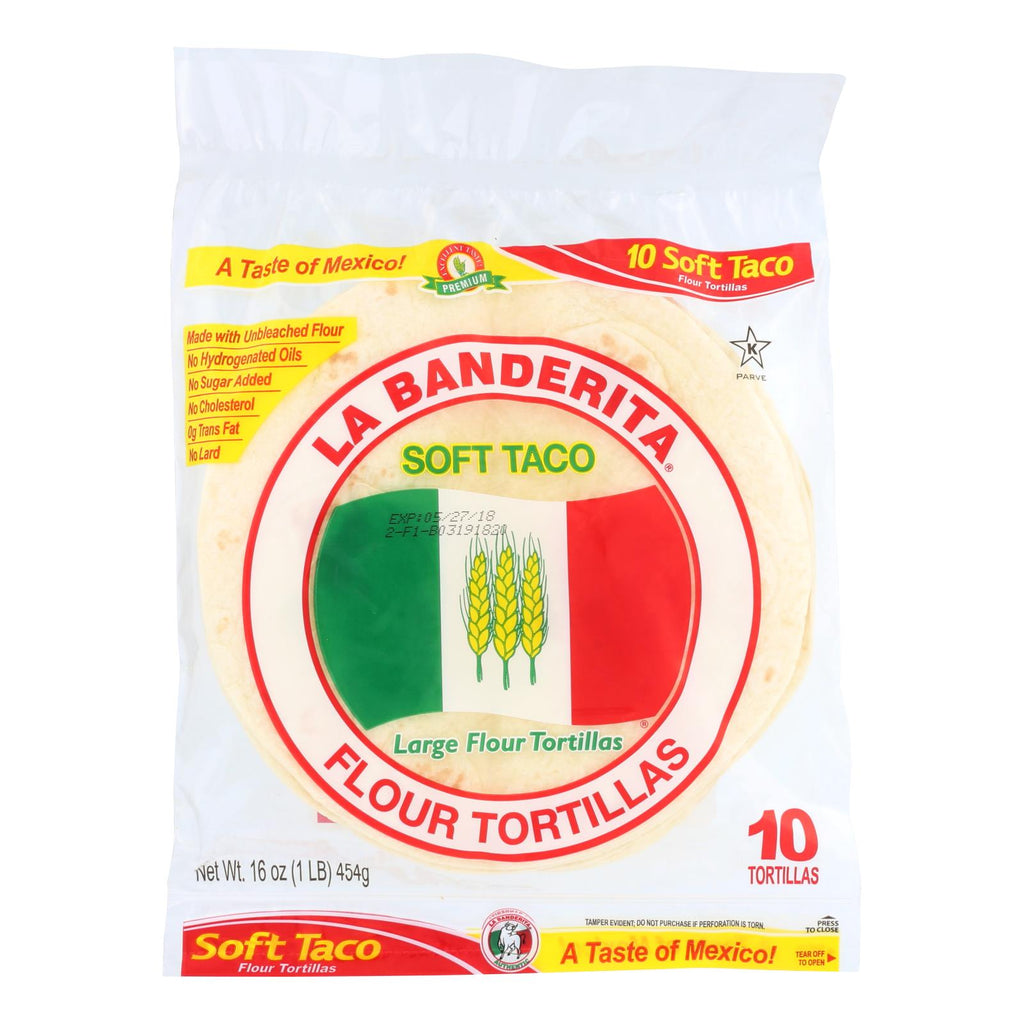 La Banderita Soft Taco - Flour - Case Of 12 - 16 Oz. - Lakehouse Foods