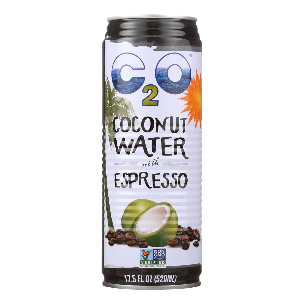 C2o - Pure Coconut Water - Espresso - Case Of 12 - 17.5 Fl Oz. - Lakehouse Foods