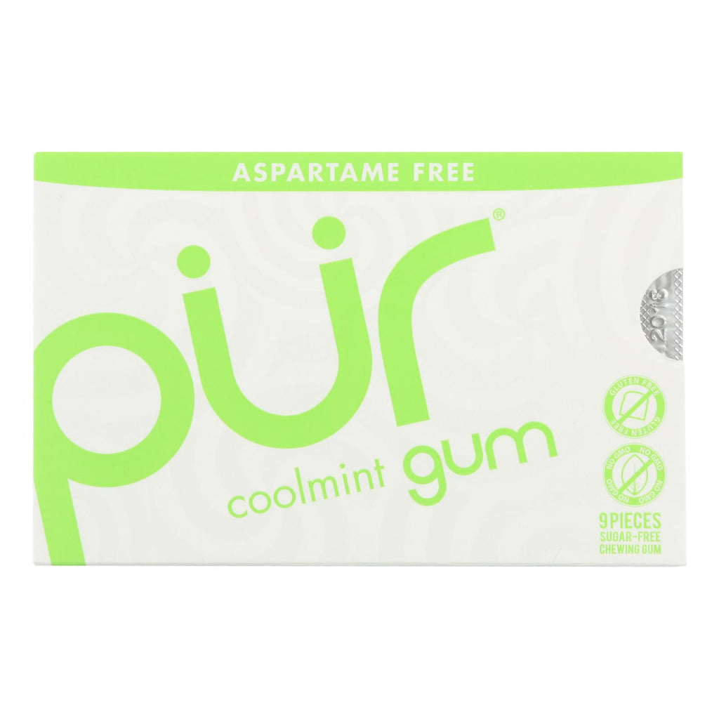 Pur Gum - Coolmint - Aspartame Free - 9 Pieces - 12.6 G - Case Of 12 - Lakehouse Foods