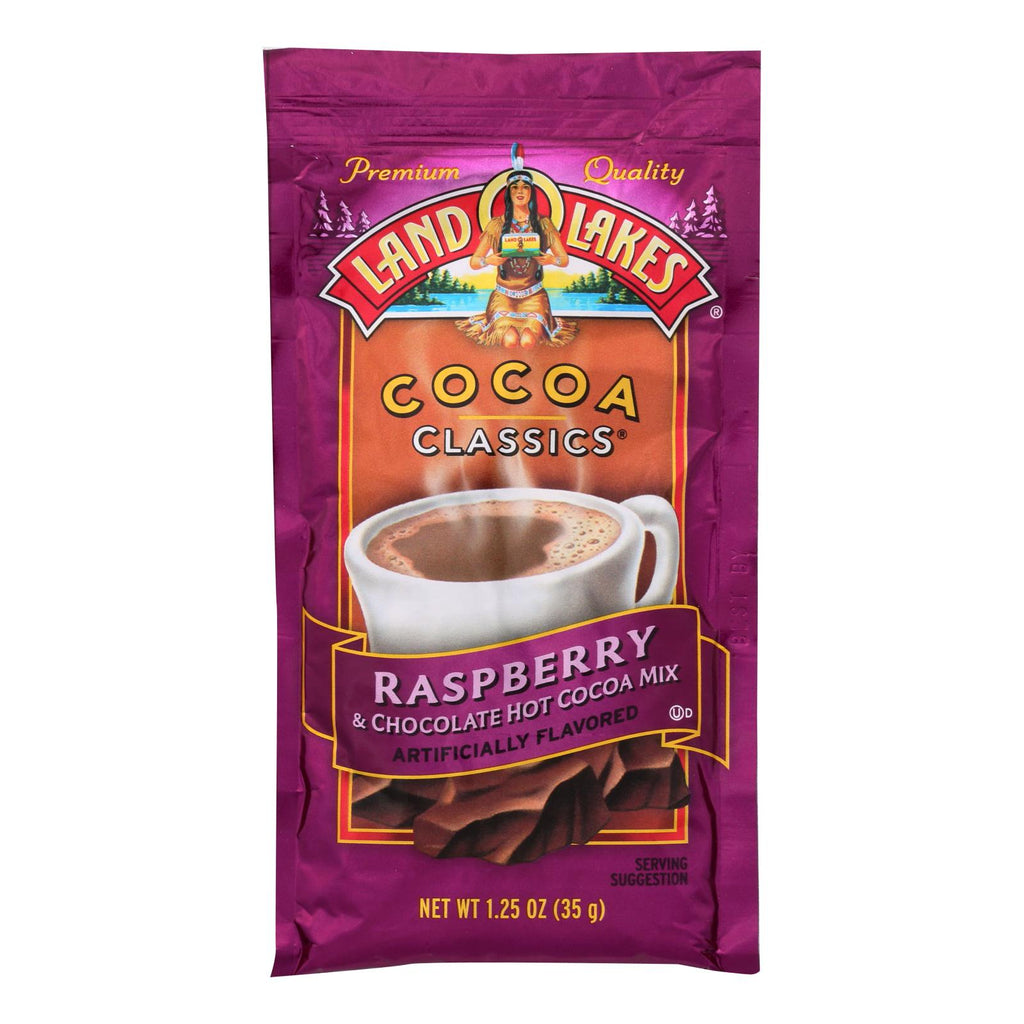 Land O Lakes Cocoa Classic Mix - Raspberry And Chocolate - 1.25 Oz - Case Of 12 - Lakehouse Foods