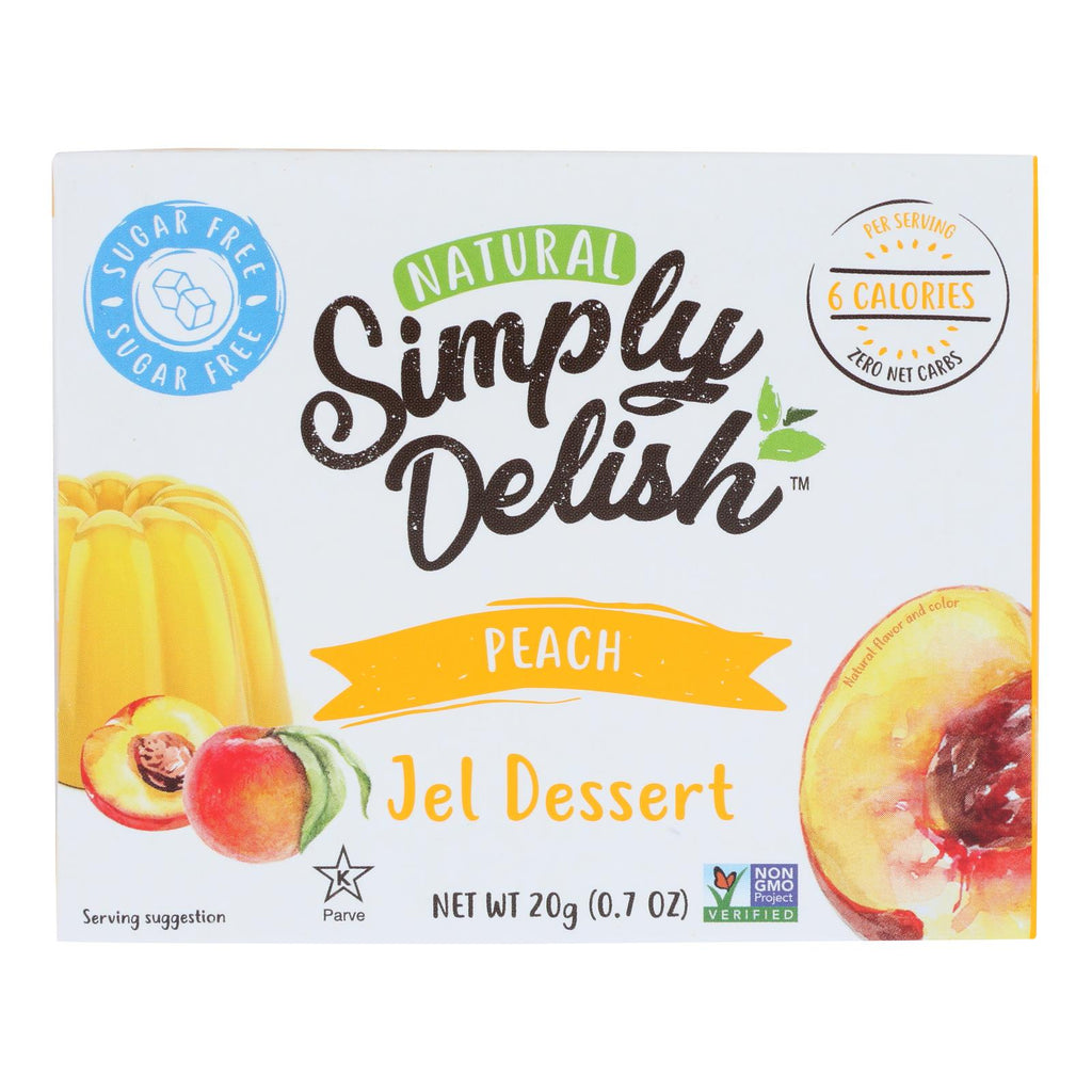 Simply Delish Jel Dessert - Peach - Case Of 6 - 1.6 Oz. - Lakehouse Foods