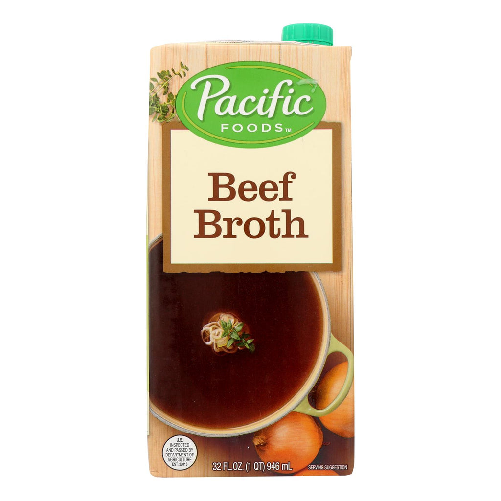 Pacific Natural Foods Broth - Beef - Case Of 12 - 32 Fl Oz. - Lakehouse Foods