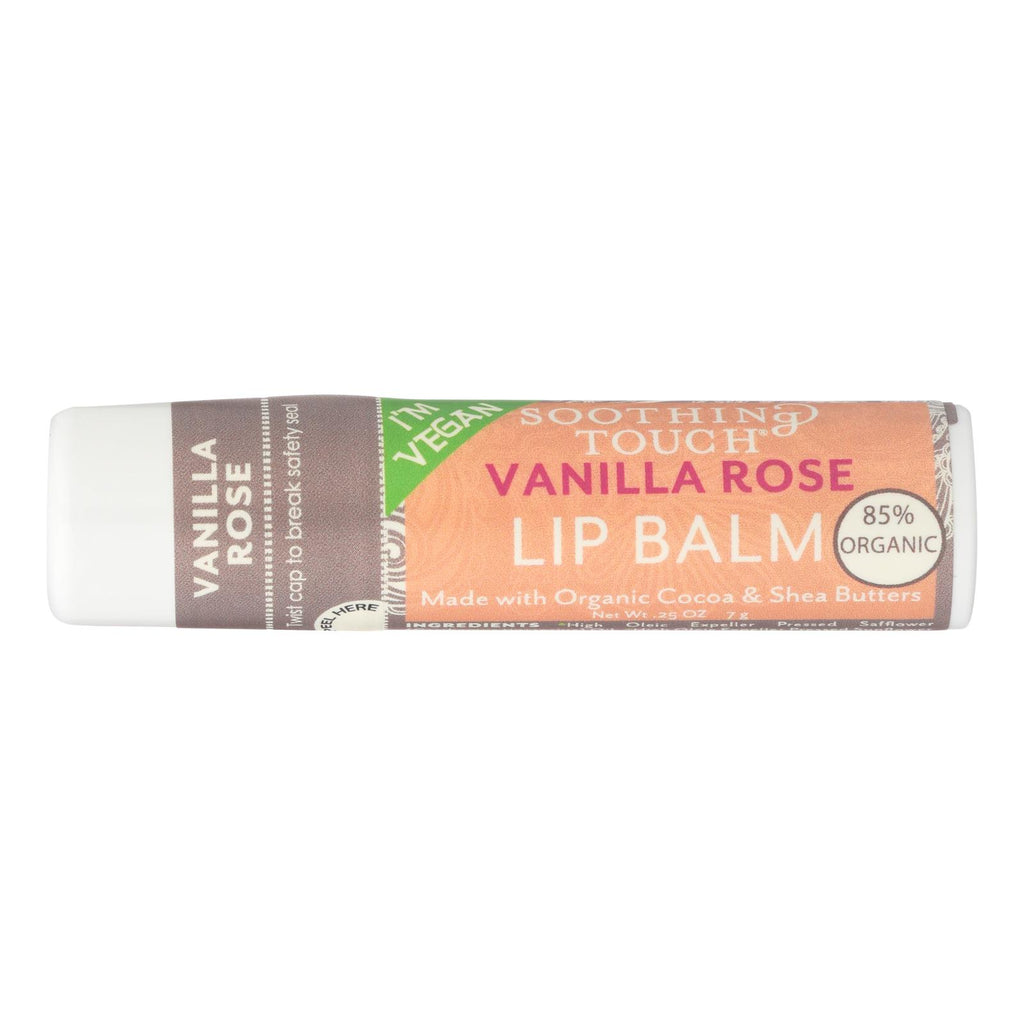 Soothing Touch Vanilla Rose Lip Balm Moisturizes And  - Case Of 12 - .25 Oz - Lakehouse Foods
