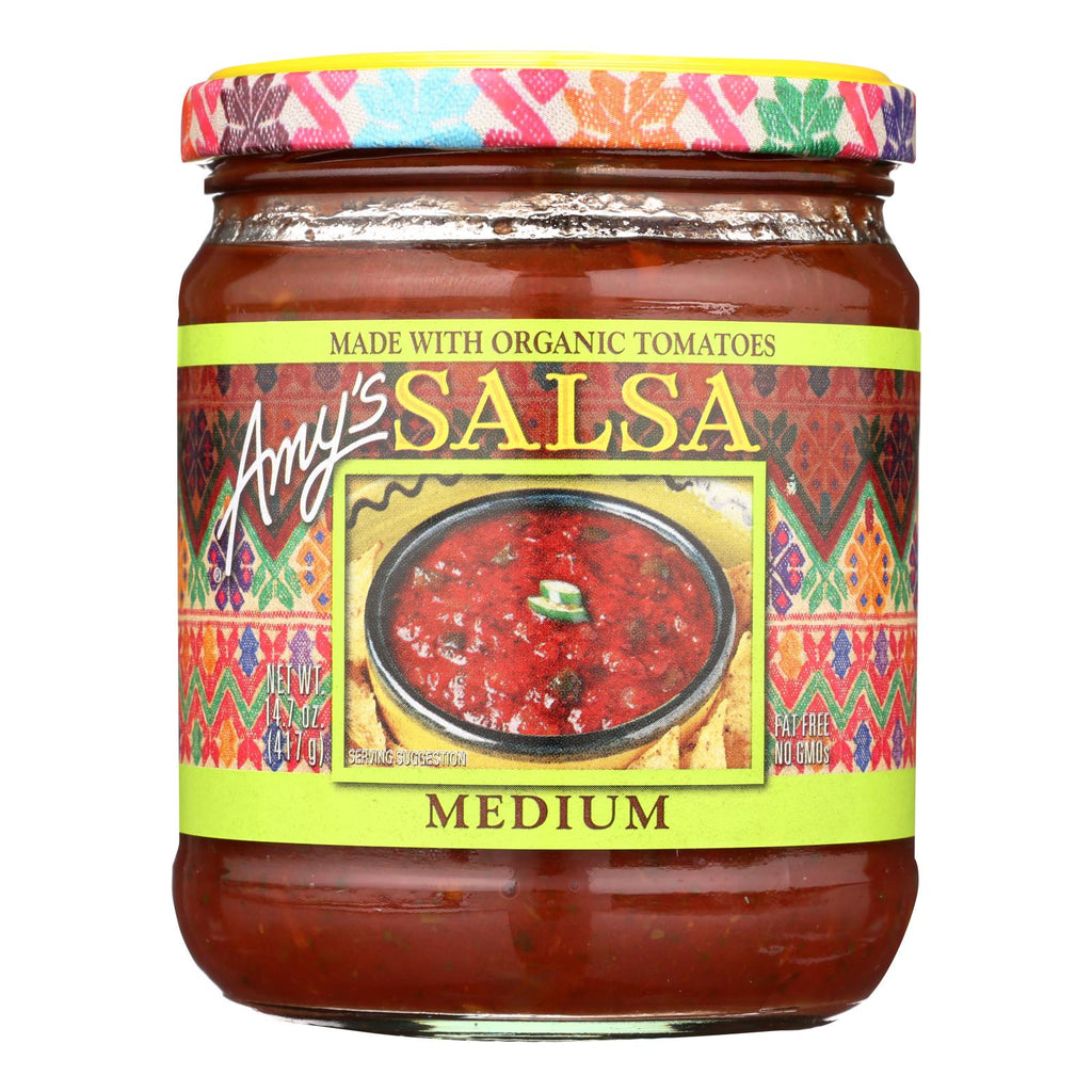 Amy's - Medium Salsa - Made With Organic Ingredients - Case Of 6 - 14.7 Oz - Lakehouse Foods