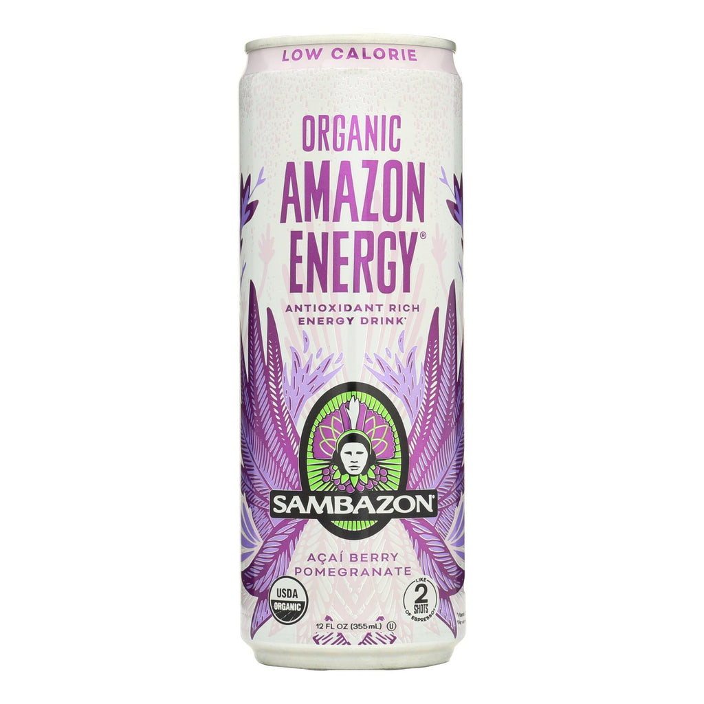 Sambazon Organic Amazon Energy Drink - Low Calorie - Case Of 12 - 12 Fl Oz - Lakehouse Foods