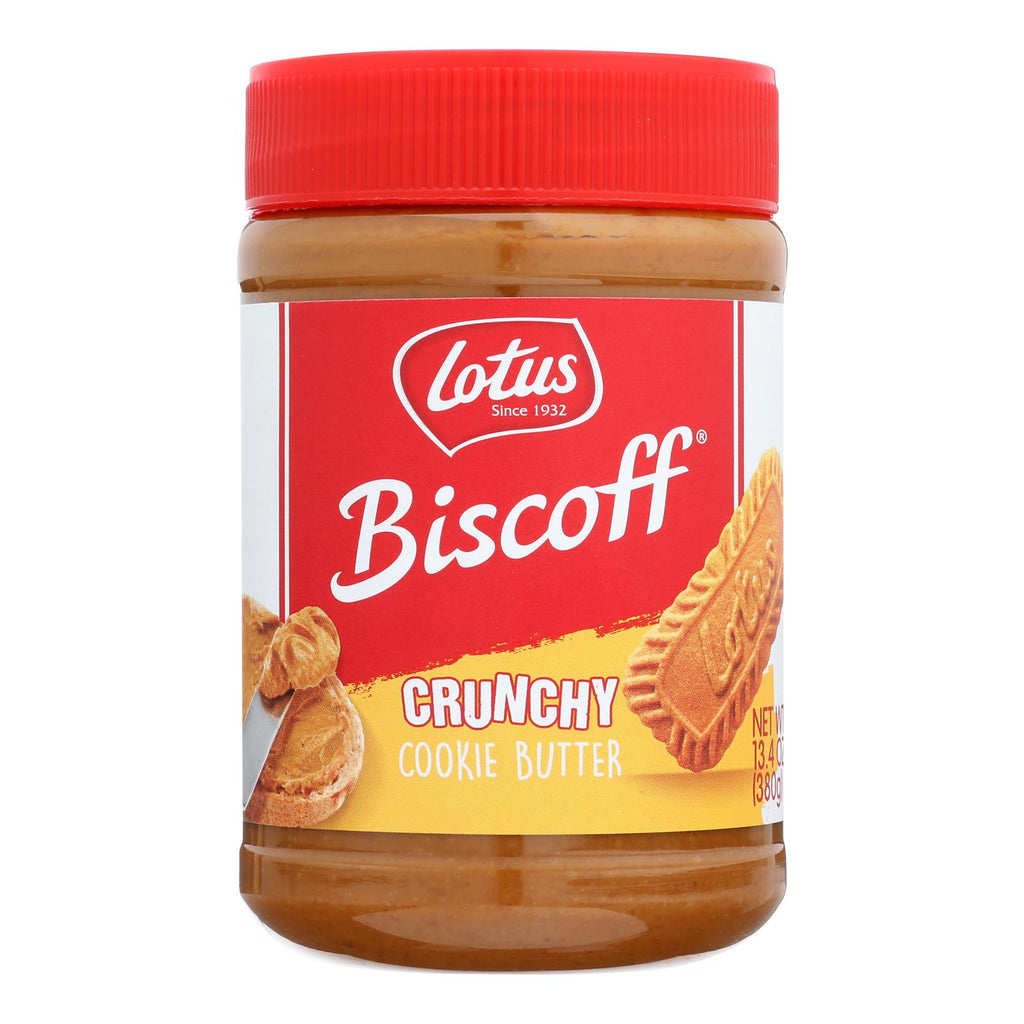 Biscoff Cookie Butter Spread - Peanut Butter Alternative - Crunchy - 13.4 Oz - Case Of 8 - Lakehouse Foods