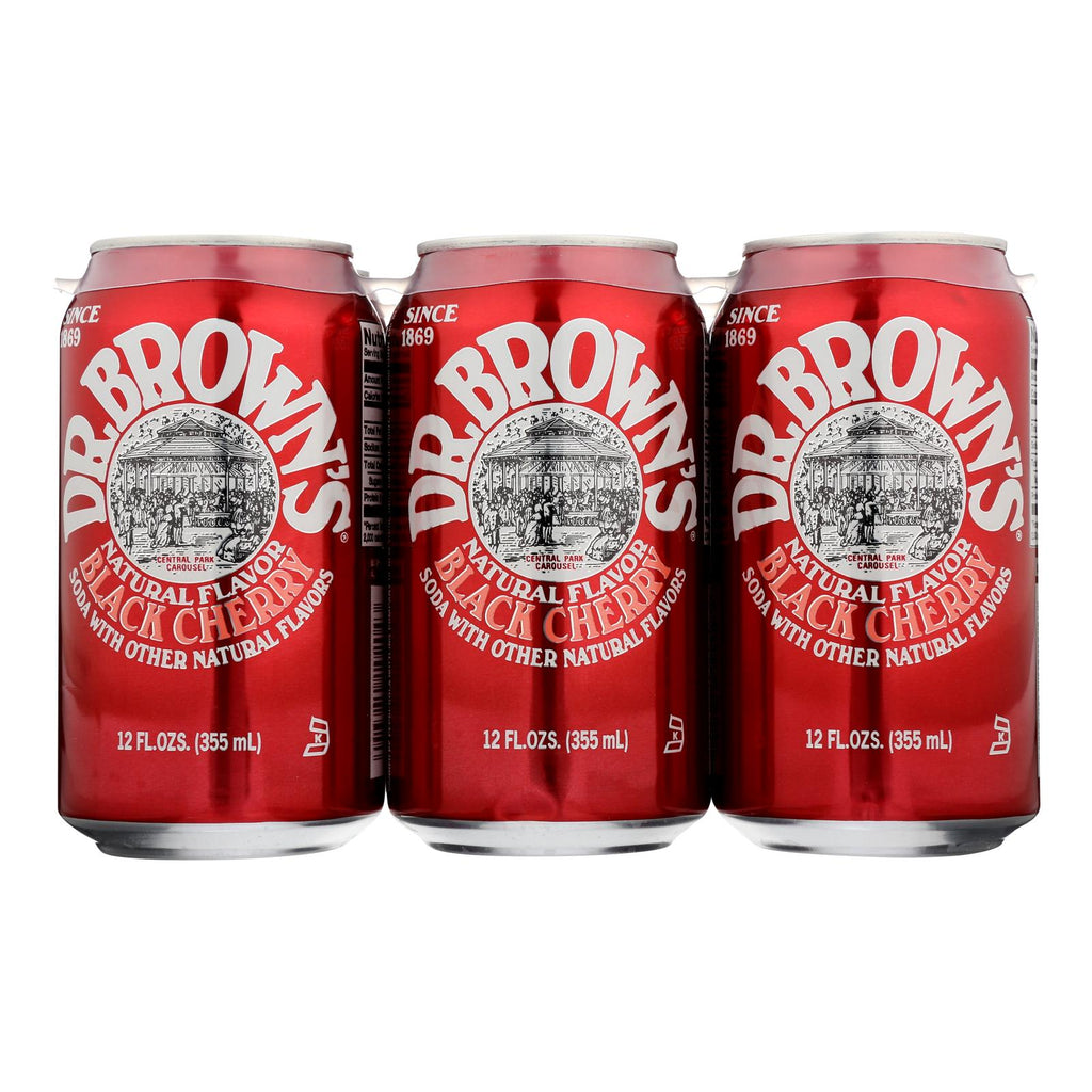 Dr. Brown - Soda Black Cherry - Case Of 4 - 6-12 Fz - Lakehouse Foods