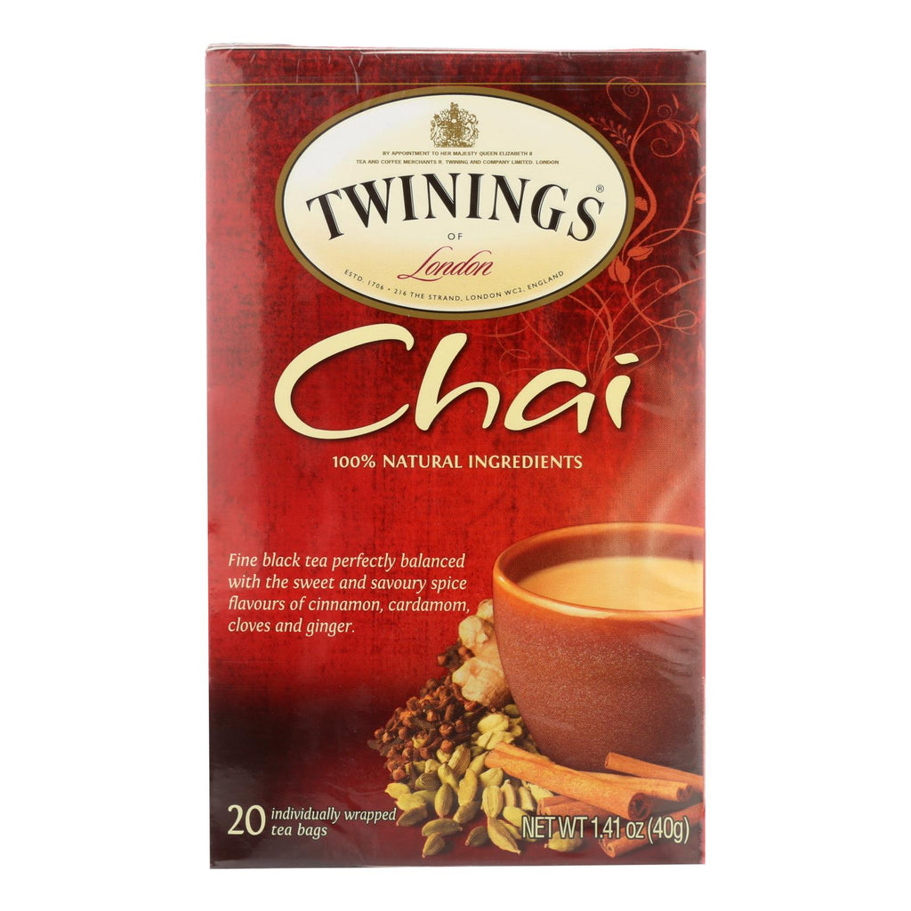 Twinings Tea Chai - Case Of 6 - 20 Bags - Lakehouse Foods