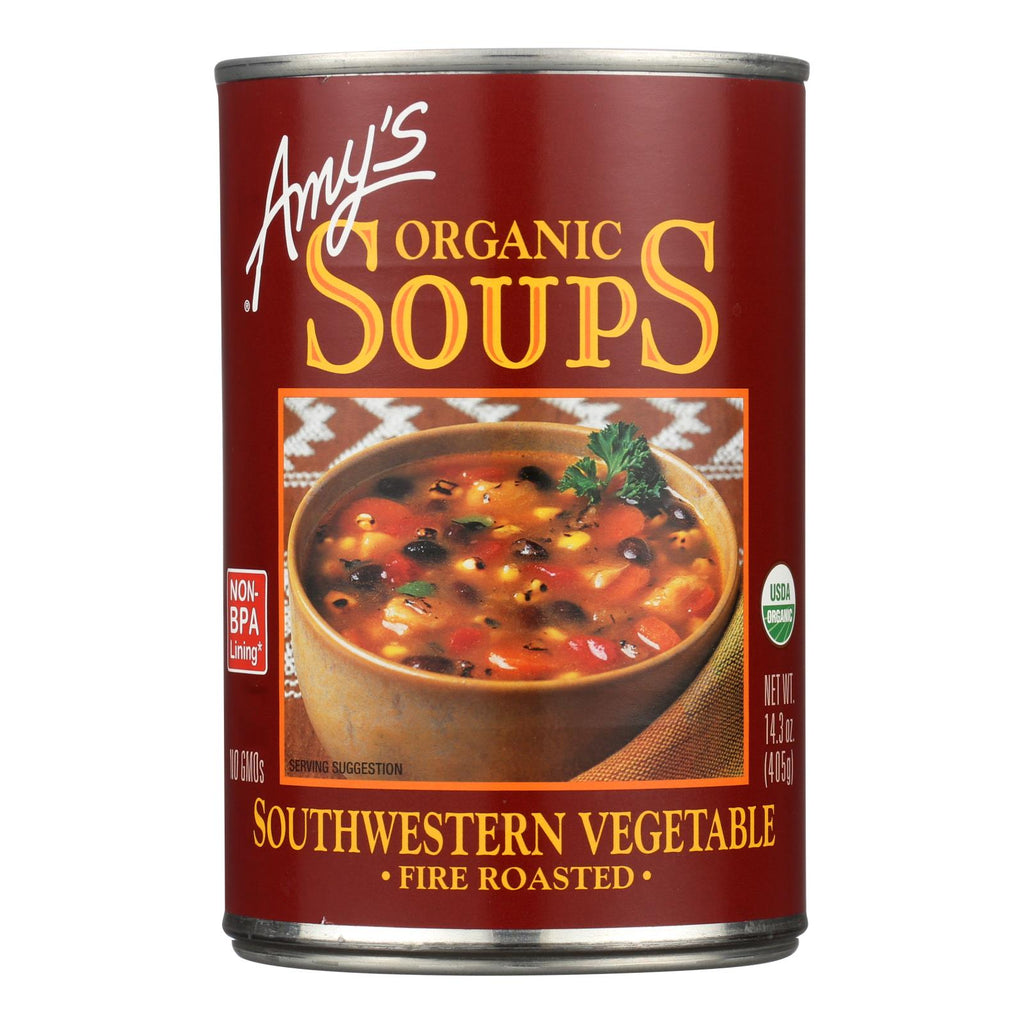 Amy's - Organic Fire Roasted Southwestern Vegetable Soup - Case Of 12 - 14.3 Oz - Lakehouse Foods