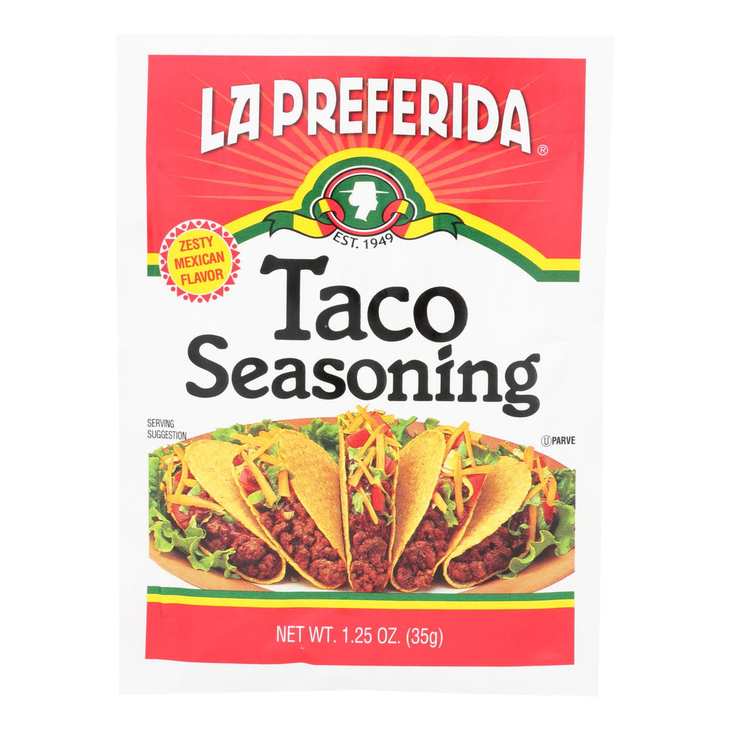La Preferida Taco Seasoning - Case Of 12 - 1.25 Oz - Lakehouse Foods