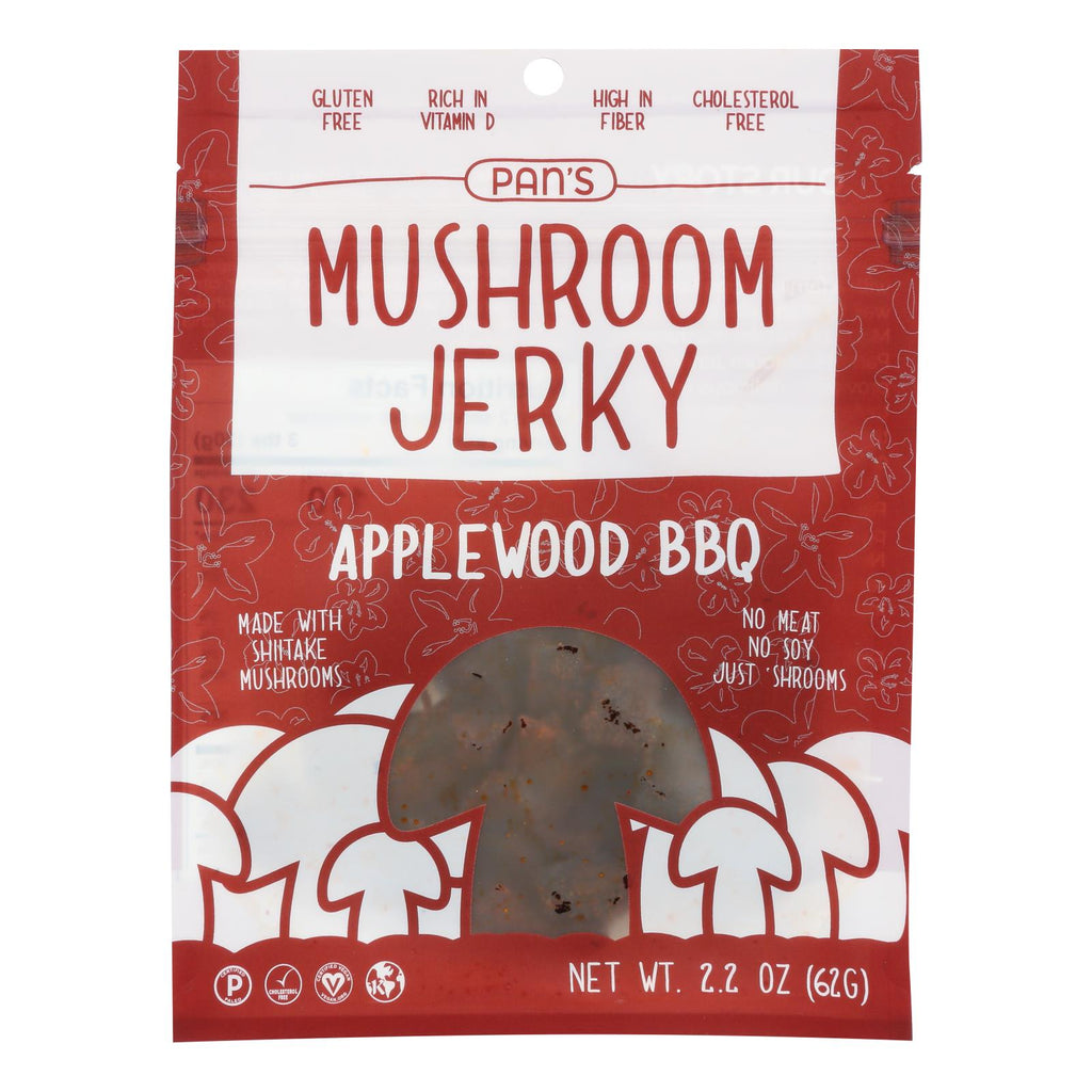 Pan's - Mushroom Jerky Aplwd Bbq - Case Of 6-2.2 Oz - Lakehouse Foods