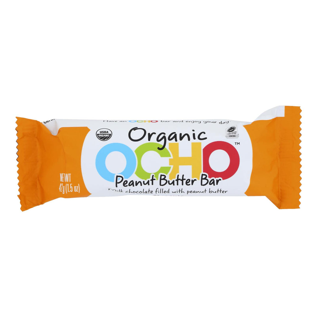 Ocho Candy - Candy Bar Peanut Butter - Case Of 12-1.5 Oz - Lakehouse Foods