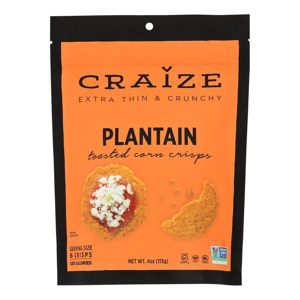 Craize - Corn Crisps Plantain Toasted - Case Of 6 - 4 Oz - Lakehouse Foods