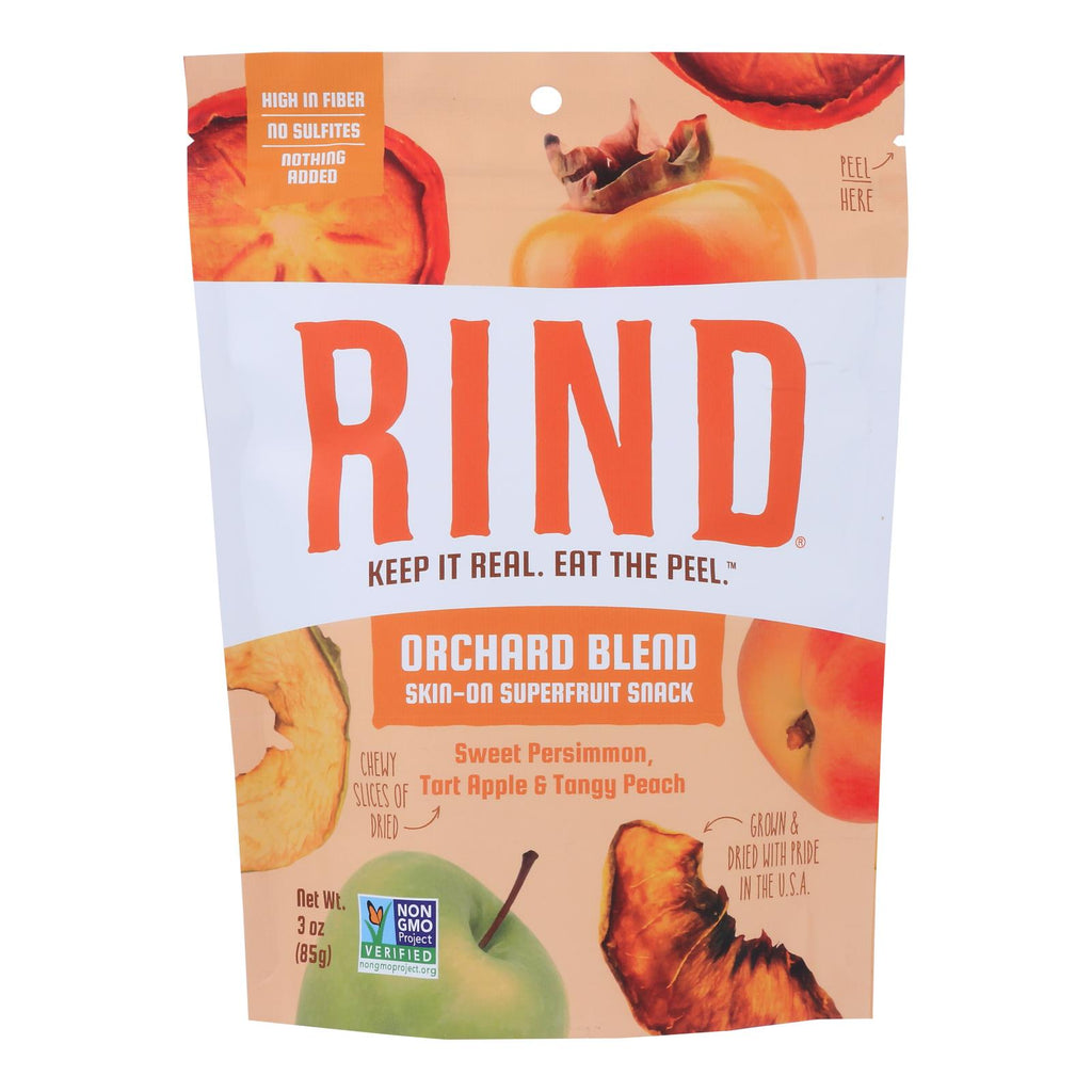 Rind Snacks - Dried Fruit Blend Orchard - Case Of 12 - 3 Oz - Lakehouse Foods