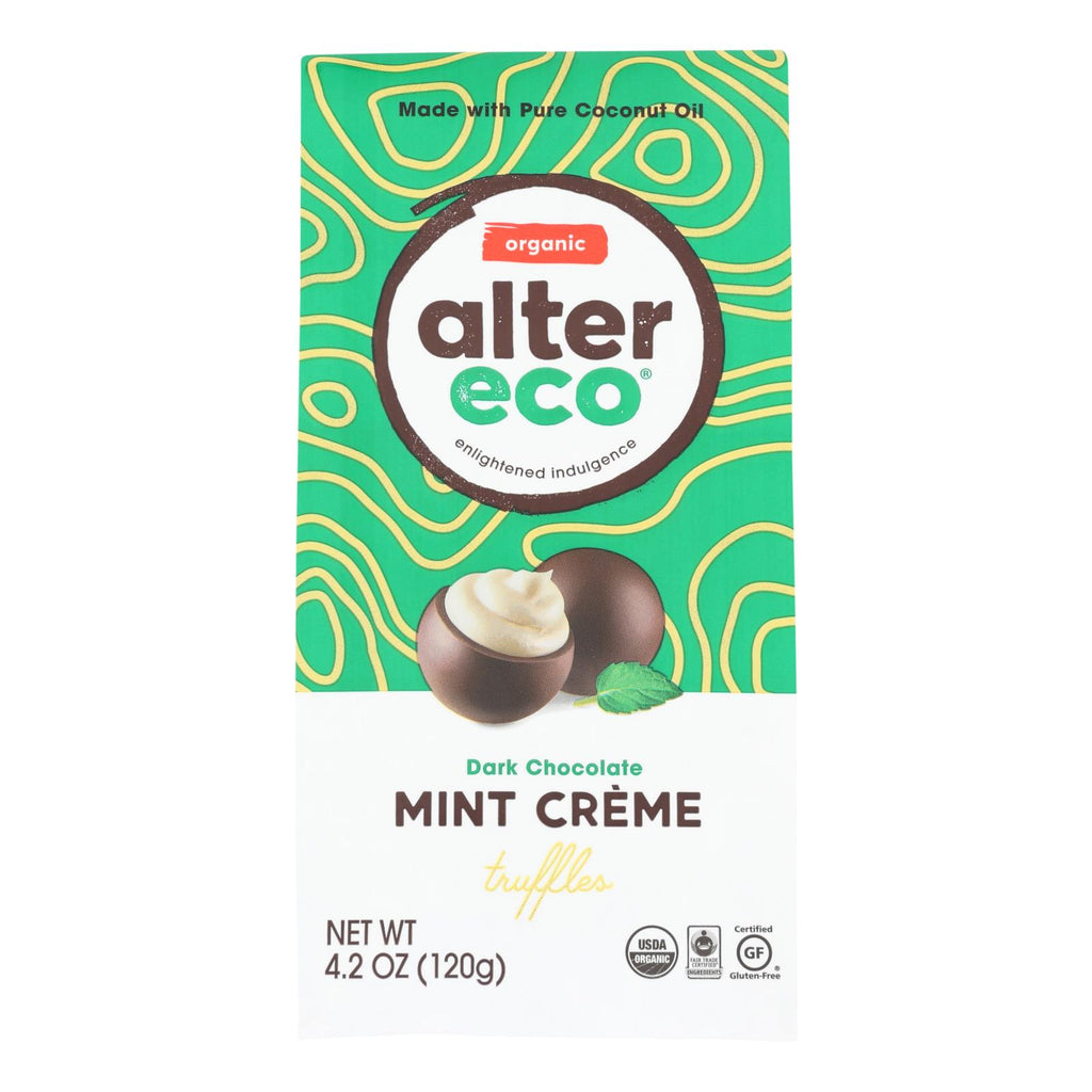 Alter Eco Americas Dark Chocolate Truffles - Mint Creme - Case Of 8 - 4.2 Oz. - Lakehouse Foods