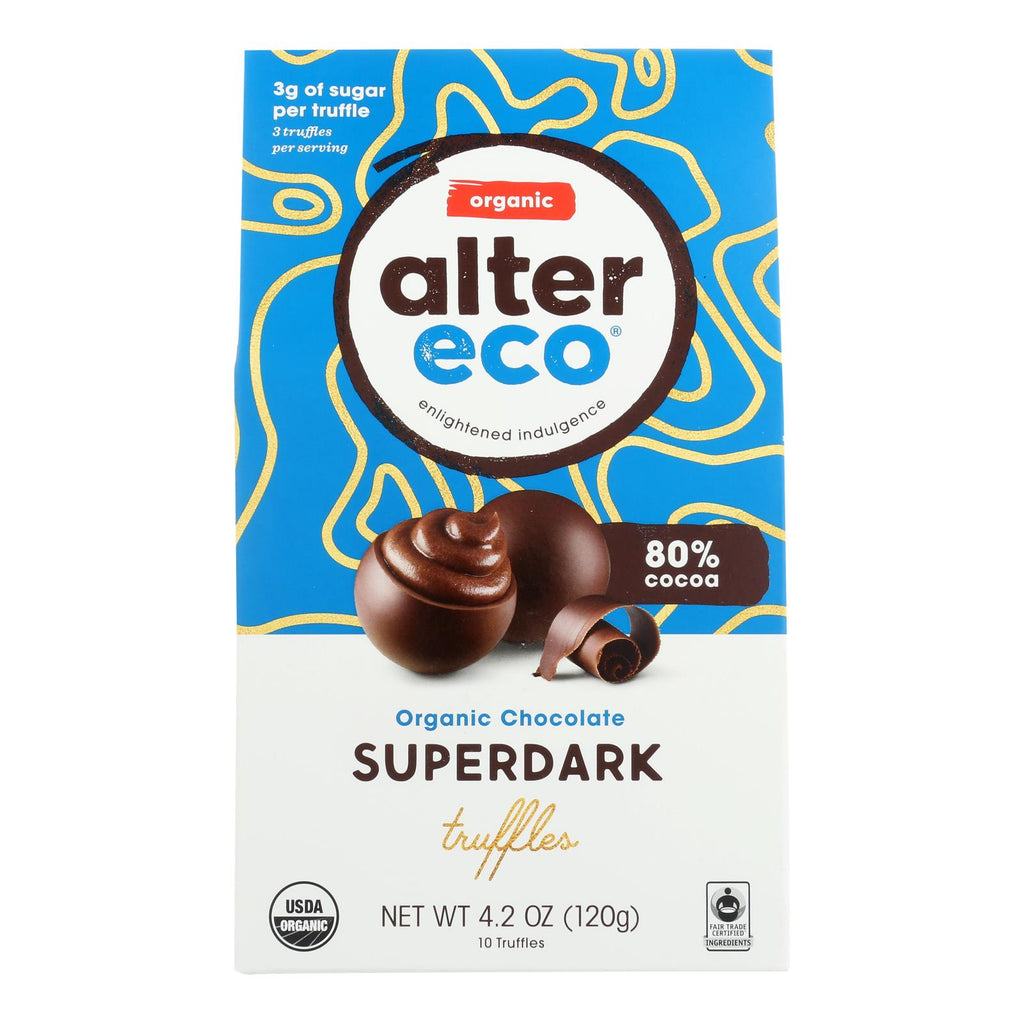 Alter Eco - Truffle Spr Dark Chocolate - Case Of 8 - 4.2 Oz - Lakehouse Foods