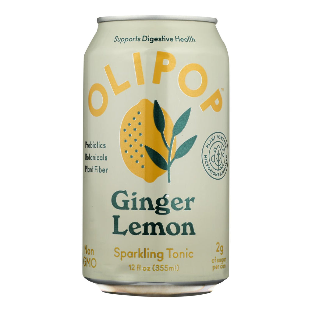 Olipop - Sprking Tonic Ginger Lemon - Case Of 12-12 Fz - Lakehouse Foods