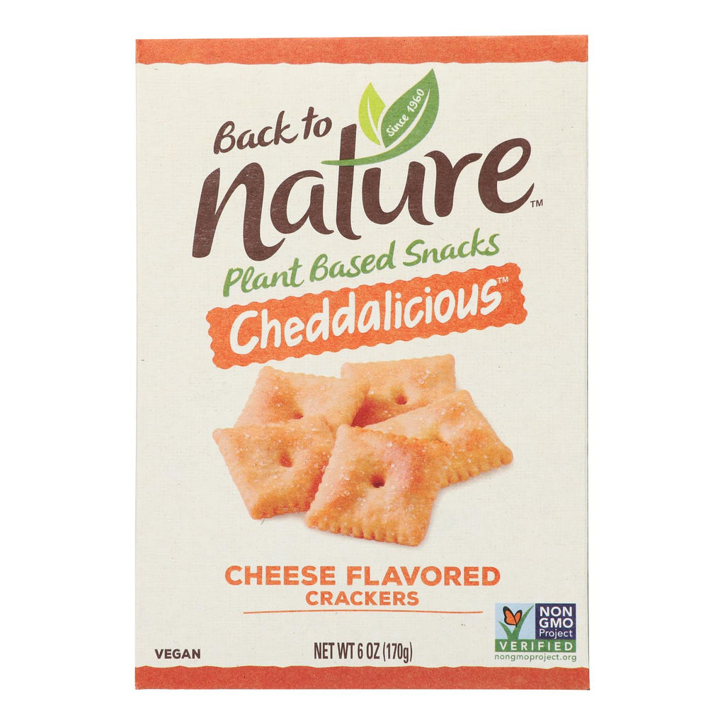 Back To Nature - Cracker Cheddalicious - Case Of 6-6 Oz - Lakehouse Foods